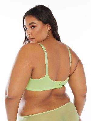 Shining Star Embroidered Half Cup Plunge Bra