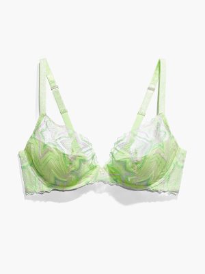 Shining Star Embroidered Half Cup Plunge Bra