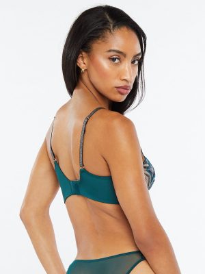 Shining Star Embroidered Unlined Demi Bra