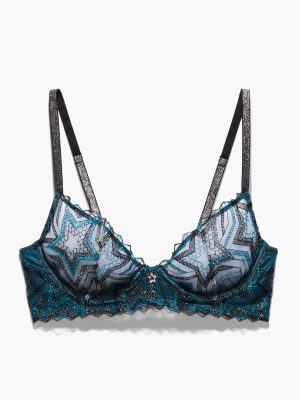 Shining Star Embroidered Unlined Demi Bra