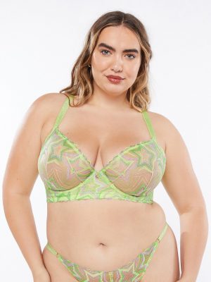 Shining Star Embroidered Unlined Demi Bra