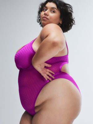 Show N’ Tell Mesh Underwire Teddy