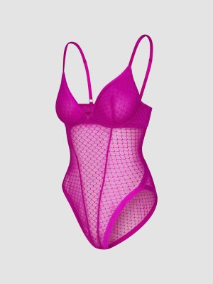 Show N’ Tell Mesh Underwire Teddy