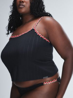 Sleek Stitch Modal Rosette-Trim Sleep Cami