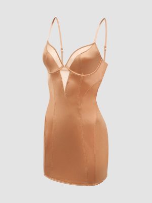 Slipper Satin Underwire Dress