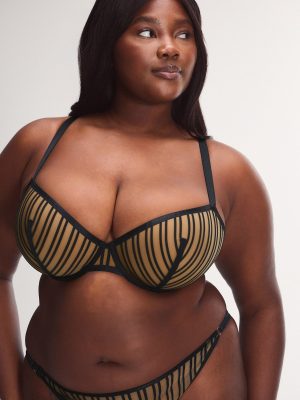 Strappy Hour Striped Lightly Lined Semi-Demi Bra
