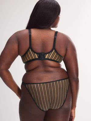 Strappy Hour Striped Lightly Lined Semi-Demi Bra