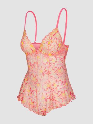 Sunray Lace Underwire Teddy