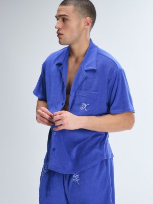 Terry Ease Button-Up Shirt