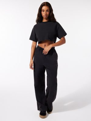 Essential Heavy Jersey Washed Cropped Tee