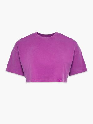 Essential Heavy Jersey Washed Cropped Tee
