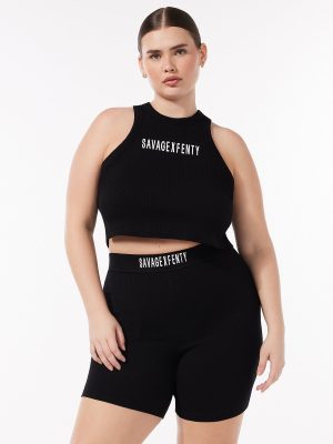 Essential Heavy Rib Cropped Logo Tank