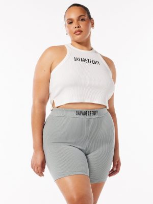 Essential Heavy Rib Cropped Logo Tank