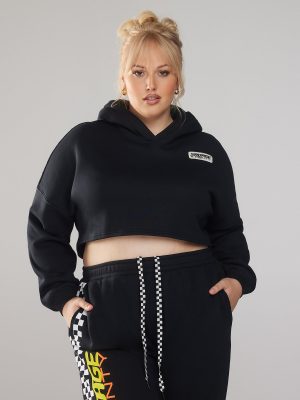 Essential Racer Cropped Hoodie