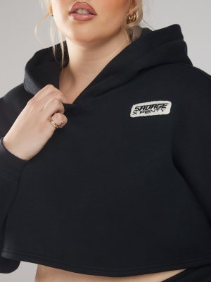 Essential Racer Cropped Hoodie