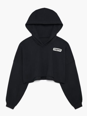 Essential Racer Cropped Hoodie