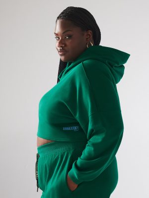 Essential Terry Scope Logo Cropped Hoodie